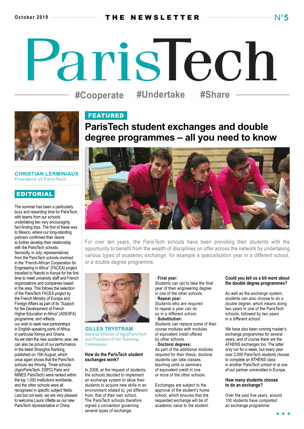 Paristech Student Exchanges and Dual Degree Programmes