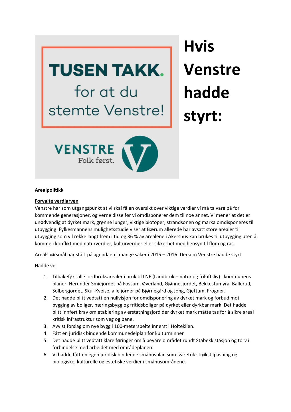 Hvis Venstre Hadde Styrt