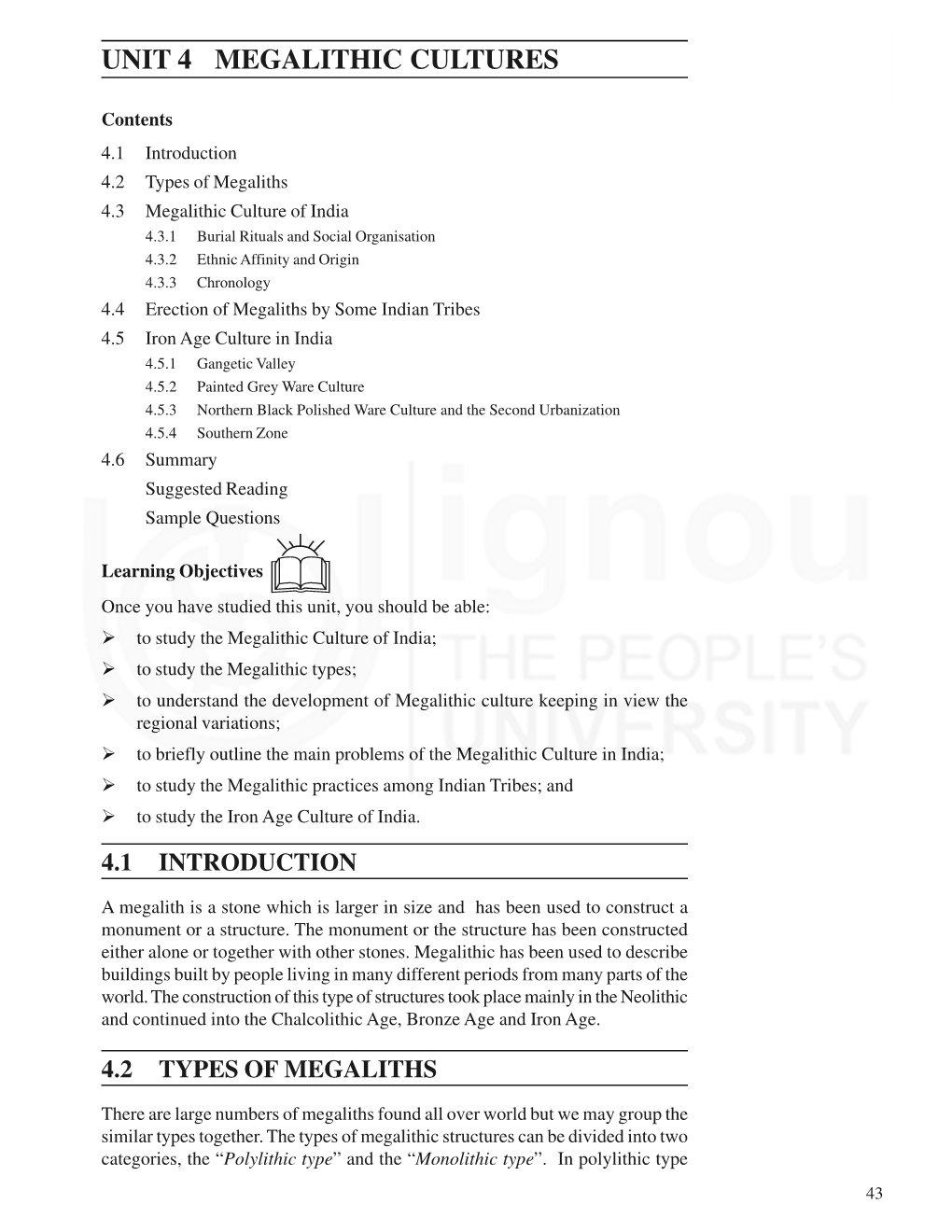 UNIT 4 MEGALITHIC CULTURES Chalcolithic Cultures