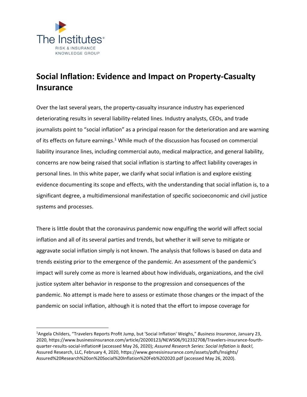 Social Inflation: Evidence and Impact on Property-Casualty Insurance