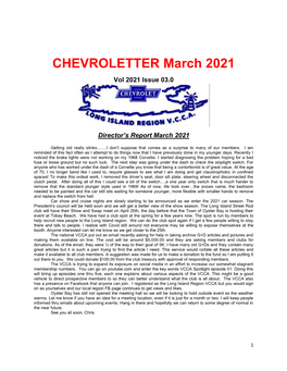 CHEVROLETTER March 2021
