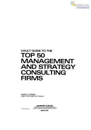 Top 50 Management Andstrategy Consulting Firms