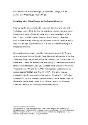Reading Nico Nico Douga with Gerard Genette