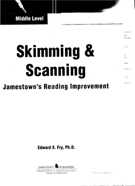 Skimming & Scanning