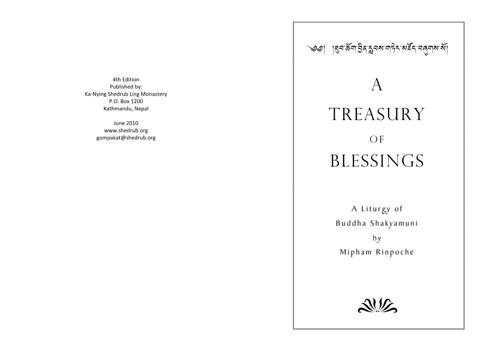 A Treasury BLESSINGS