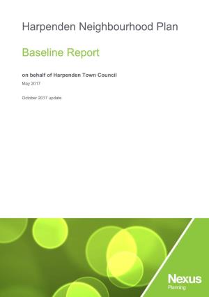 Harpenden Neighbourhood Plan Baseline Report for Harpenden Town Council