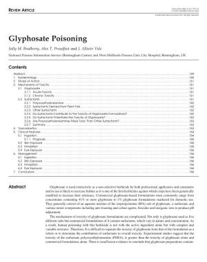 Glyphosate Poisoning