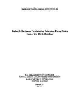 Probable Maximum Precipitation Estimates, United States East of the L05th Meridian