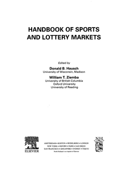 Handbook of Sports and Lottery Markets