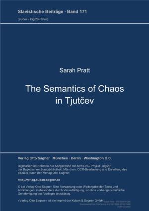 The Semantics of Chaos in Tjutčev