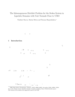 The Inhomogeneous Dirichlet Problem for the Stokes System in Lipschitz Domains with Unit Normals Close to VMO