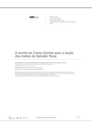 A Escrita De Carlos Gomes Para a Seção Dos Metais De Salvator Rosa