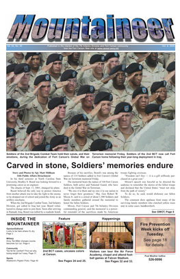 Carved in Stone, Soldiers' Memories Endure