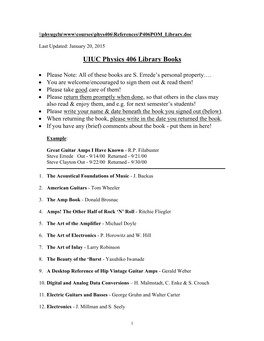 UIUC Physics 406 Library Books