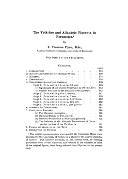 The Yolk-Sac and Allantoic Placenta in Perameles.1
