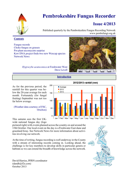 Pembrokeshire Fungus Recorder Issue 4/2013