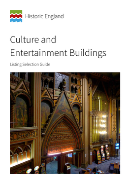 Culture and Entertainment Buildings Listing Selection Guide Summary