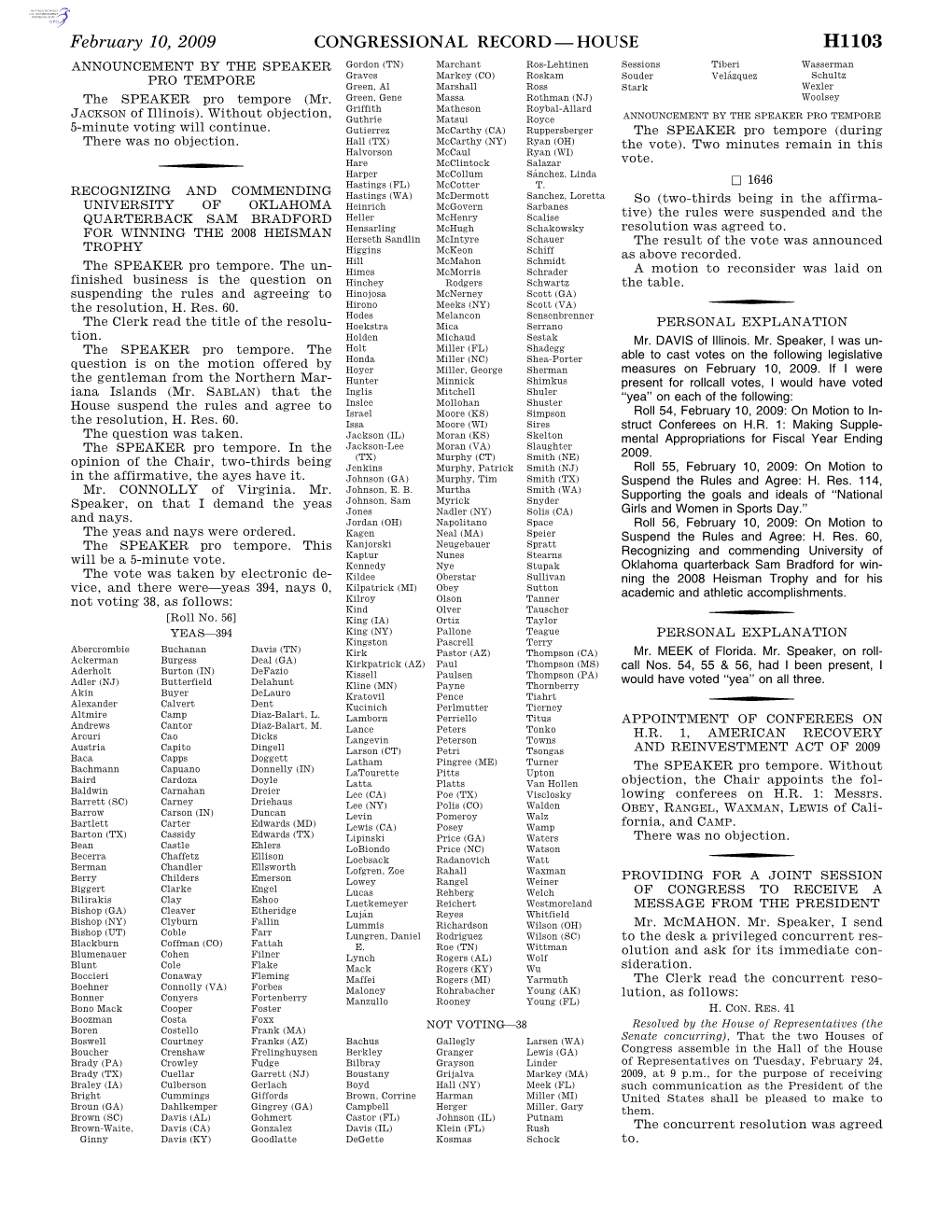 Congressional Record—House H1103