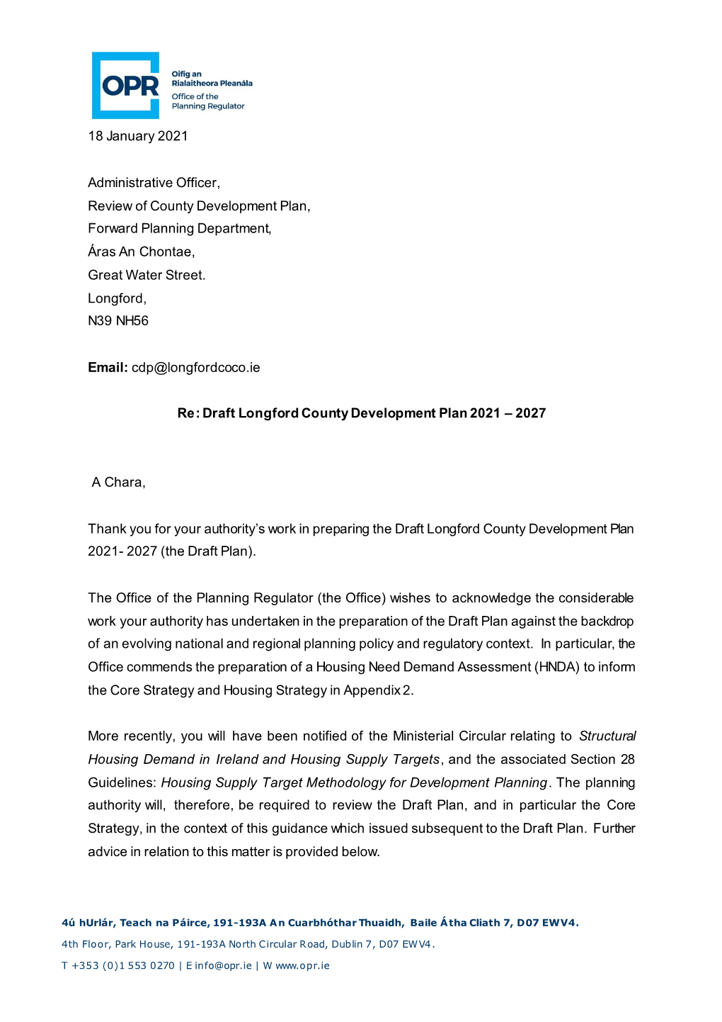 Draft Longford County Development Plan 2021-2027