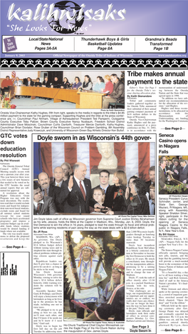 January 9, 2003 Official Newspaper of the Oneida Tribe of Indians of Wisconsin