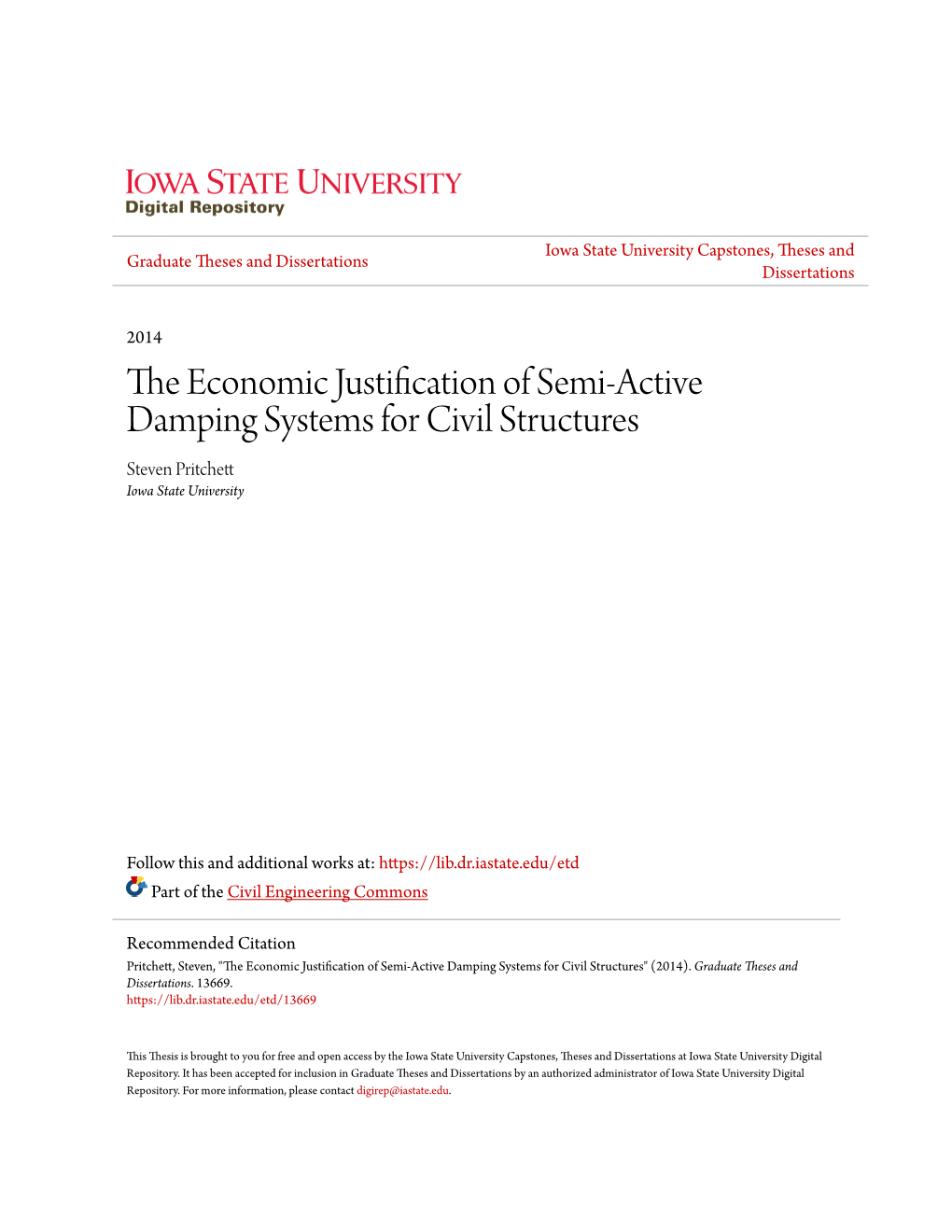 The Economic Justification of Semi-Active Damping Systems for Civil Structures