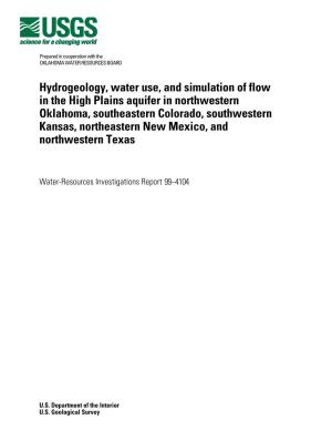 Hydrogeology, Water Use, and Simulation of Flow in the High Plains