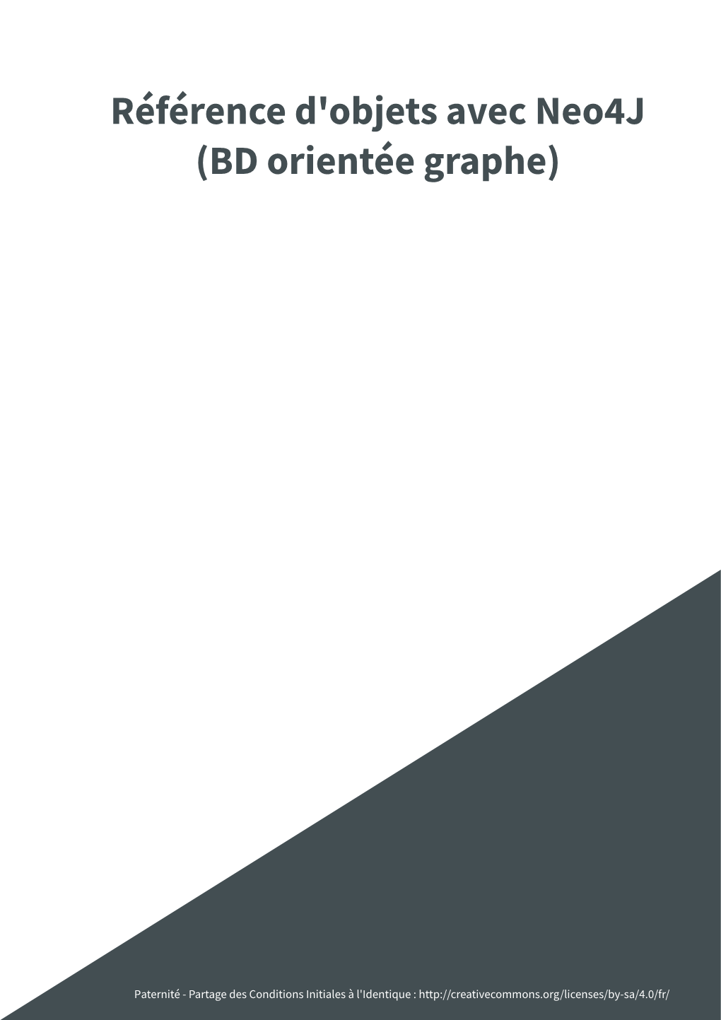 Référence D'objets Avec Neo4j (BD Orientée Graphe)
