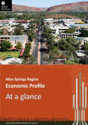 Alice Springs Region Economic Profile at a Glance