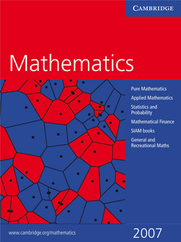 Mathematical Finance SIAM Books General and Recreational Maths