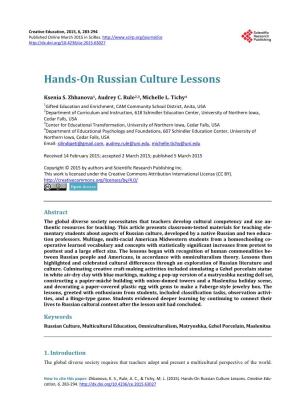 Hands-On Russian Culture Lessons