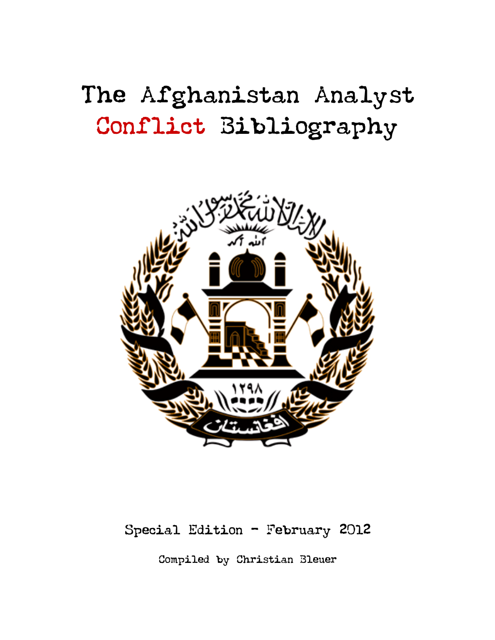 The Afghanistan Analyst Conflict Bibliography