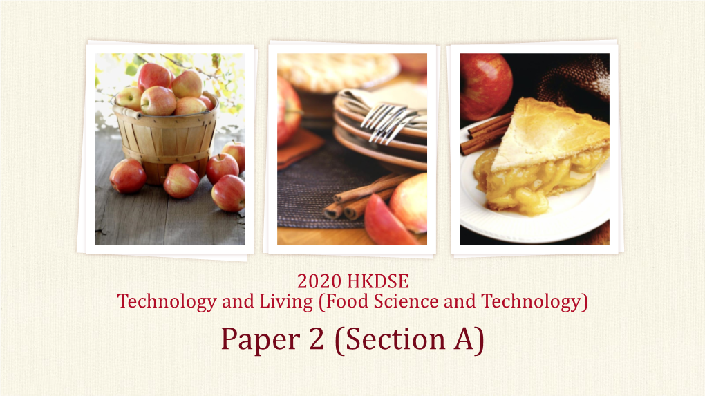 2020 TL (Food) Paper 2 Section A