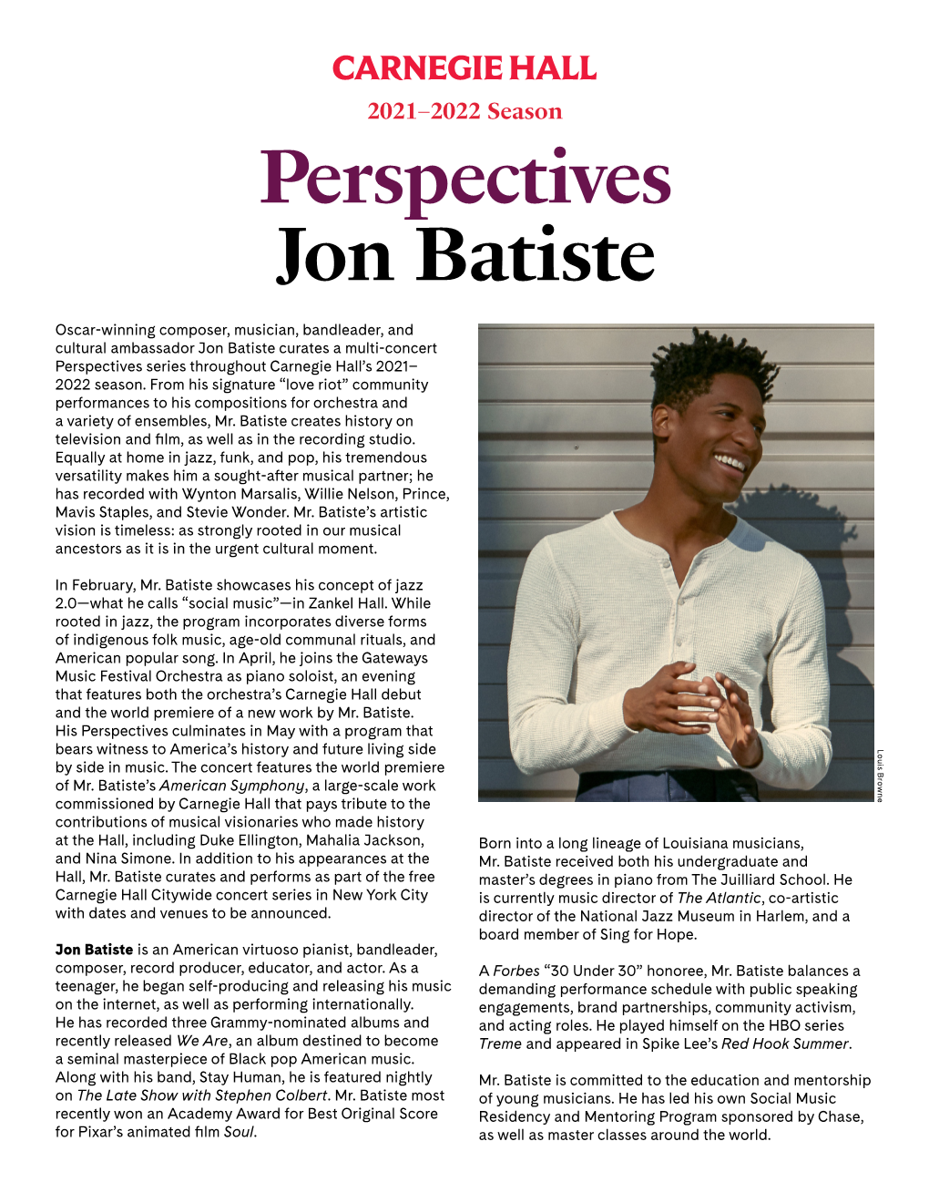 2021–2022 Perspectives: Jon Batiste