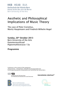 Aesthetic and Philosophical Implications of Music Theory