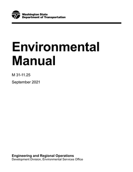 Environmental Manual M 31-11.25 Page 5 September 2021 Contents