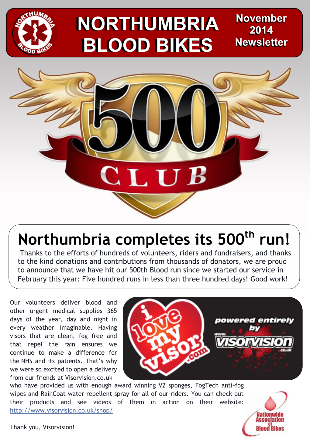 Fund-Raising for Northumbria Blood Bikes