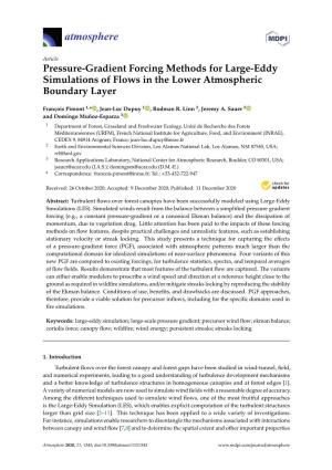 Pressure-Gradient Forcing Methods for Large-Eddy Simulations of Flows in the Lower Atmospheric Boundary Layer