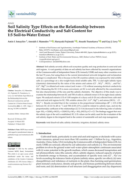 Soil Salinity Type Effects on the Relationship Betweenthe Electrical