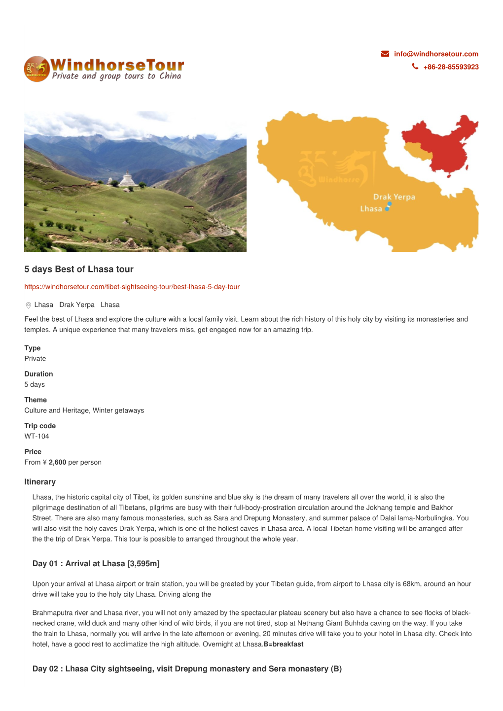 5 Days Best of Lhasa Tour