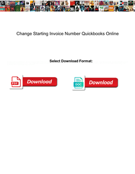Change Starting Invoice Number Quickbooks Online