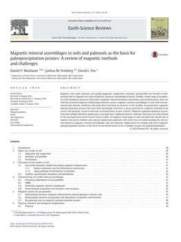 Magnetic Mineral Assemblages in Soils and Paleosols As the Basis for Paleoprecipitation Proxies: a Review of Magnetic Methods and Challenges