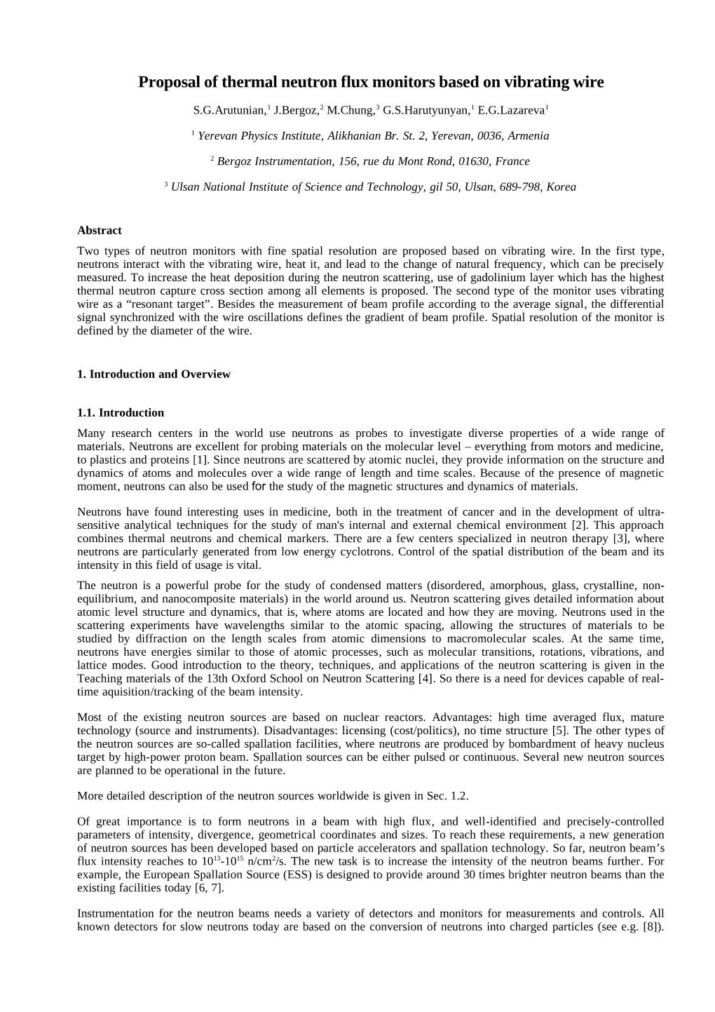 Proposal of Thermal Neutron Flux Monitors Based on Vibrating Wire