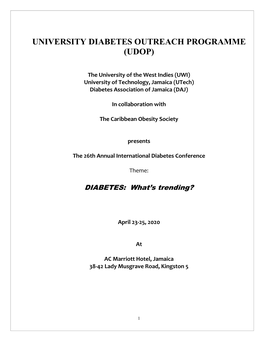 University Diabetes Outreach Programme (Udop)