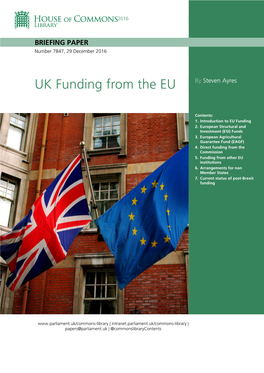 UK Funding from the EU