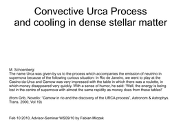 Convective Urca Process and Cooling in Dense Stellar Matter