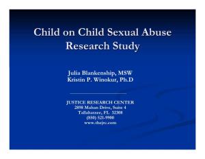 Child on Child Sexual Abuse Research Study
