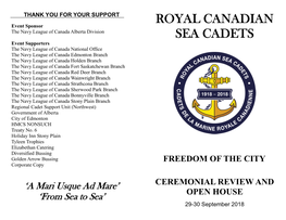 Royal Canadian Sea Cadets Is to Develop In