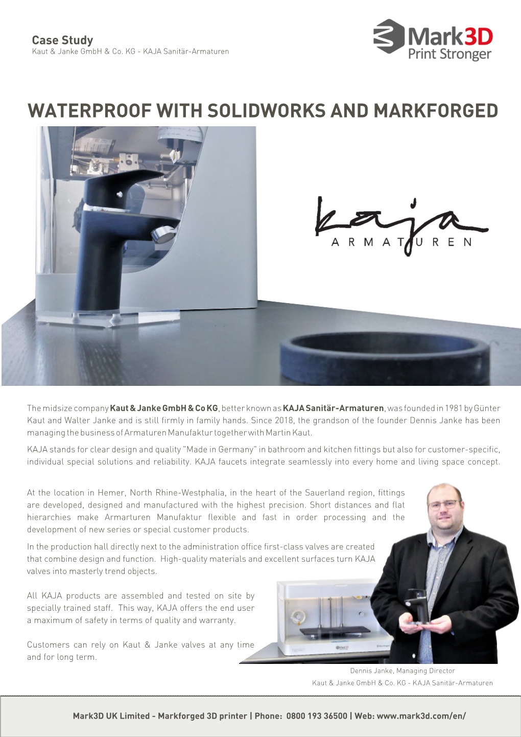 Waterproof with Solidworks and Markforged