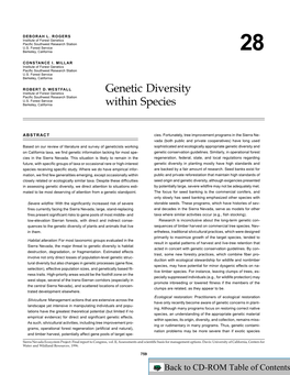 USGS DDS-43, Genetic Diversity Within Species