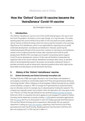 'Astrazeneca' Covid-19 Vaccine